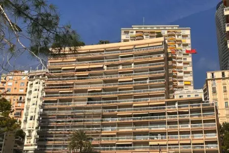 View from the spacious terrace at Casabianca, offering breathtaking Mediterranean sea views in Monaco.