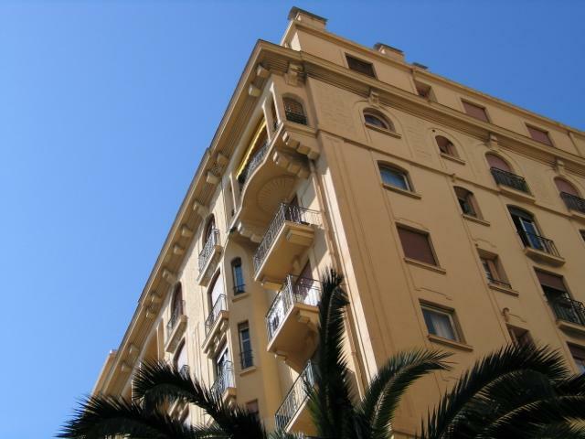 Historic façade of Palais Miramare, Monte-Carlo, showcasing classic Monaco architecture.