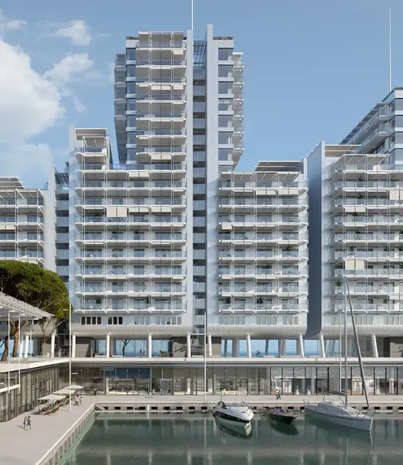 Le Renzo buildings and commercial real estate in Monaco's Mareterra district