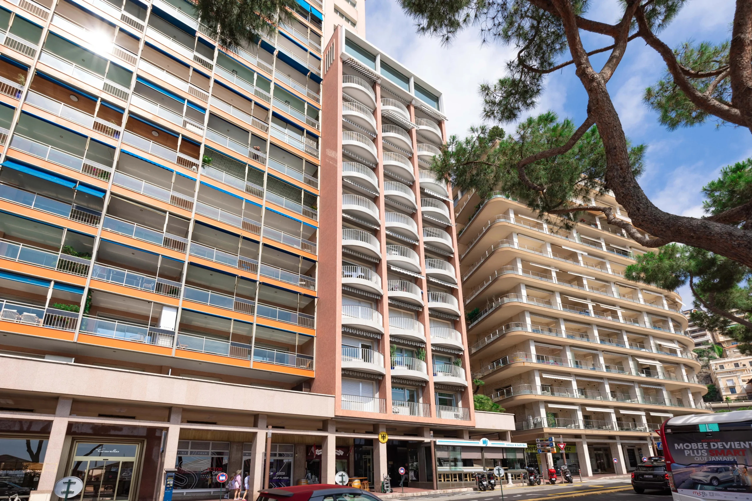 Le Bristol building in la Condamine district in Monaco.