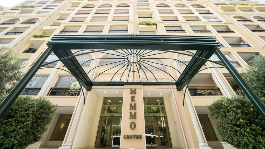 Memmo center building in Fontvieille district in Monaco.