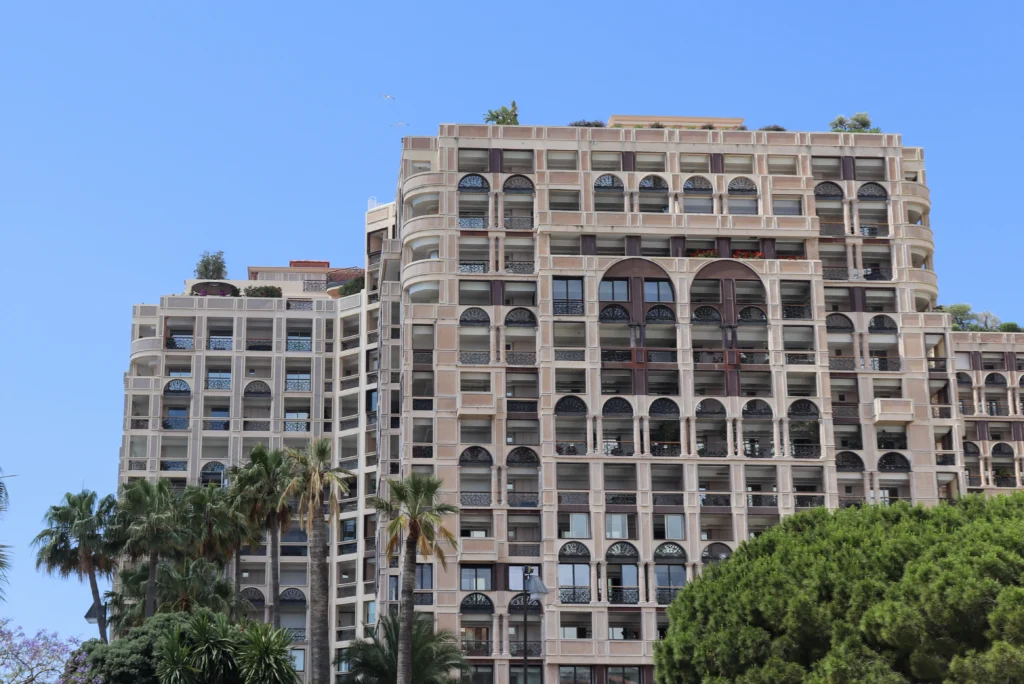 Seaside Plaza building in Fontvieille district in Monaco.