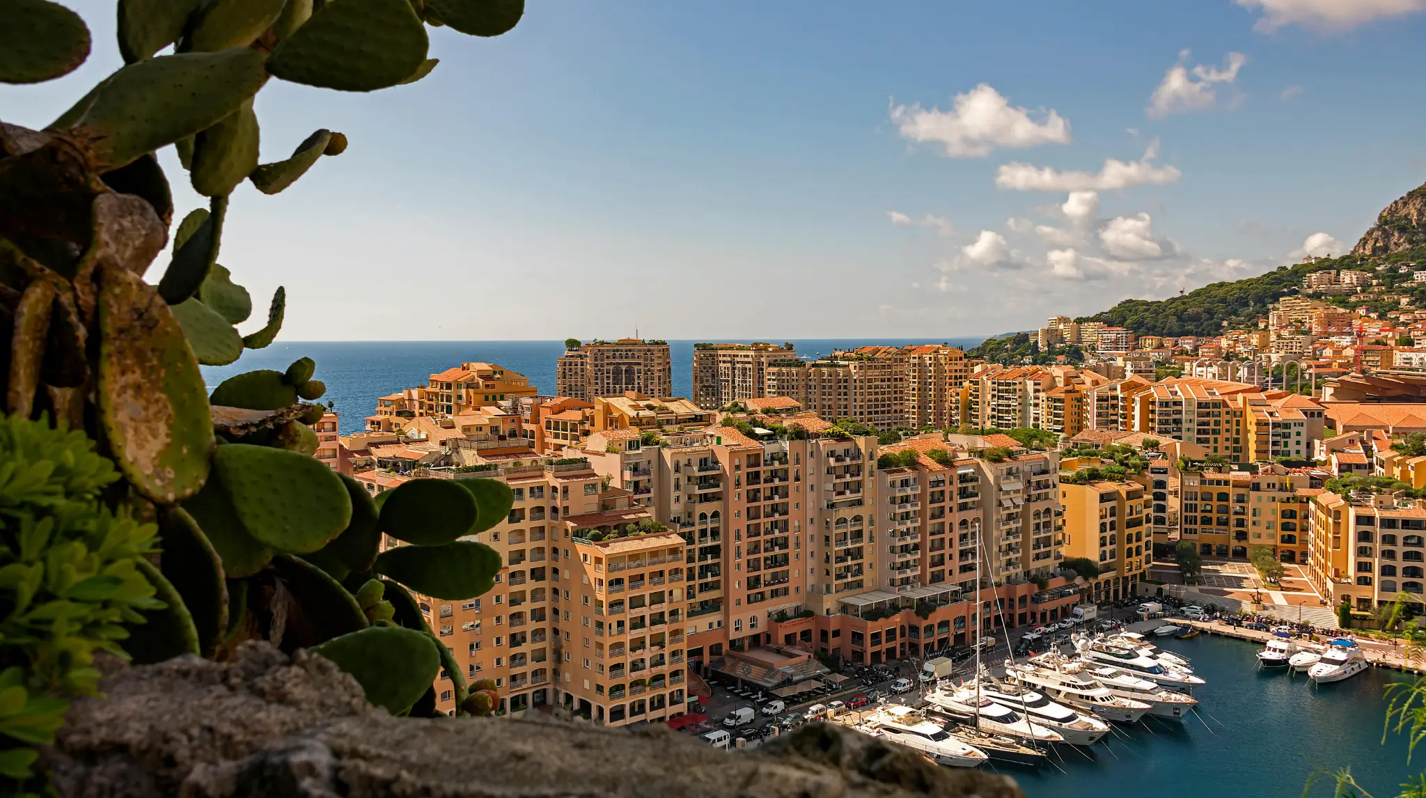Fontvieille and its port in Monaco