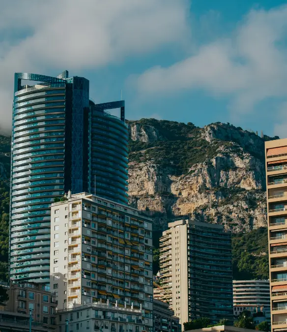 Luxury high-rise buildings in La Rousse - Saint Roman, Monaco