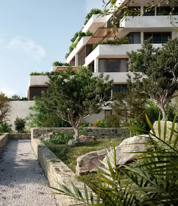 L'exotique building, in the Jardin Exotique district in Monaco.