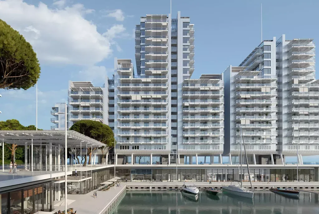 Waterfront residences of Mareterra, Monaco’s new eco-district reclaimed from the sea.