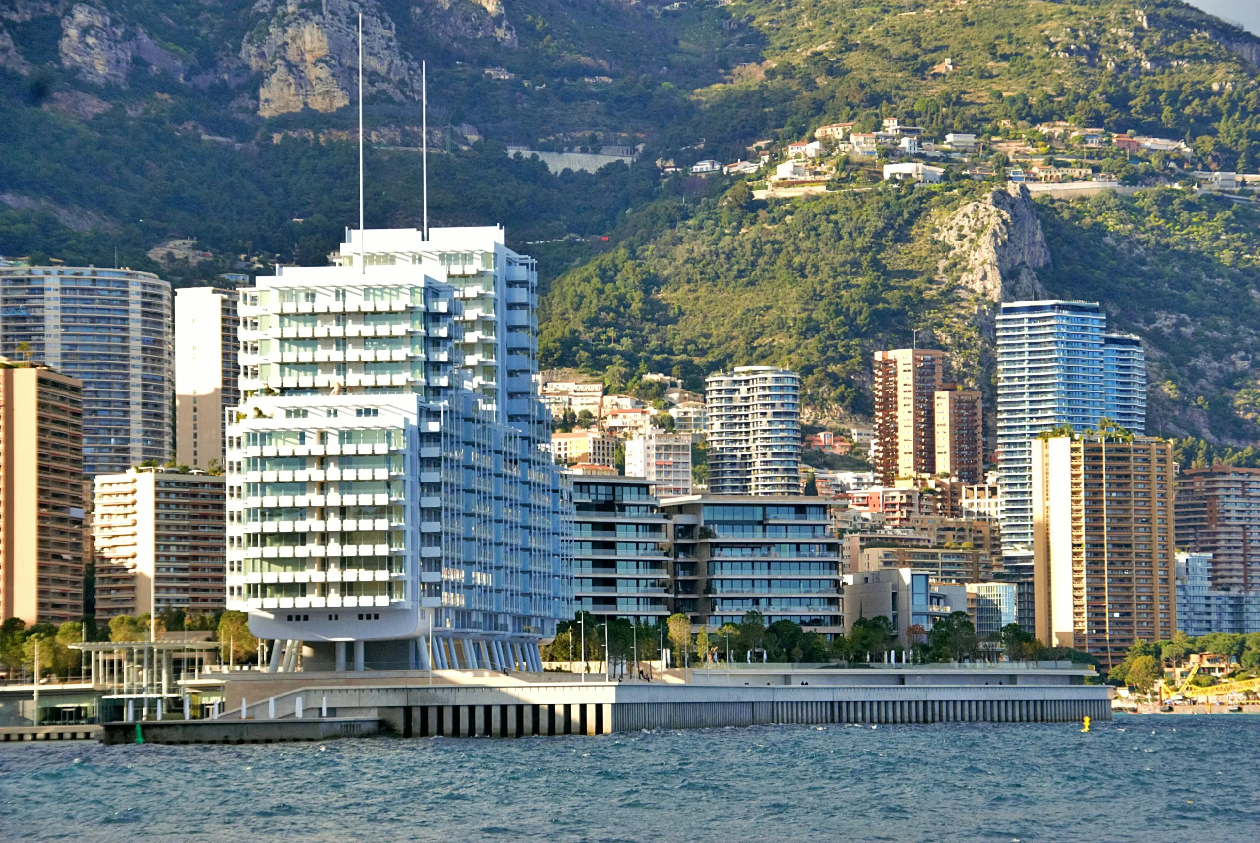 Le Renzo buildings in Mareterra, a new development in Monaco