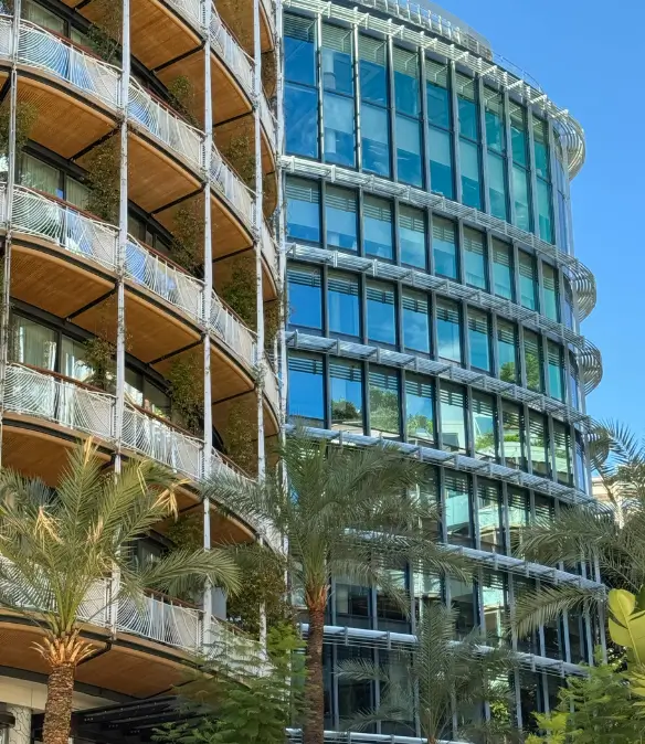A close-up image of the One Monte Carlo buildings in the Carré d'Or, Monaco