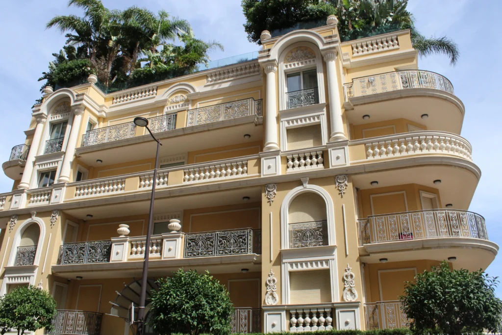 L'oiseau Bleu building in Jardin Exotique district in Monaco.