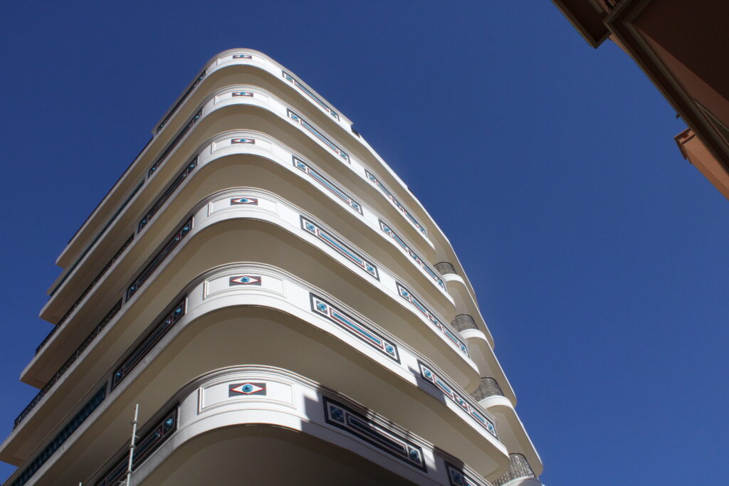 villa ninetta, moneghetti district in monaco. beautiful building style