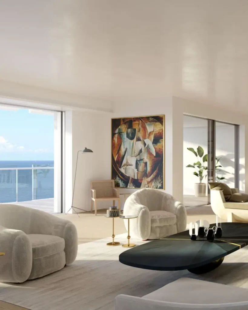 The interior of Le Renzo building in Mareterra, Monaco