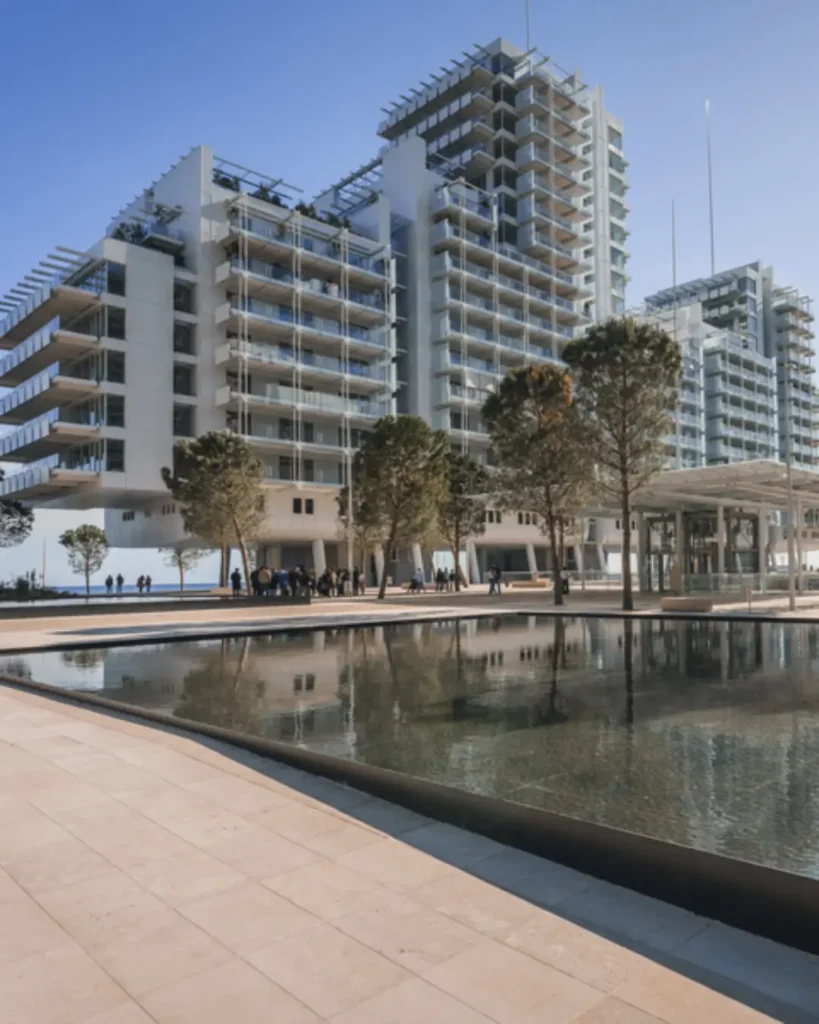 The Mareterra district of Monaco, with Le Renzo district in the background