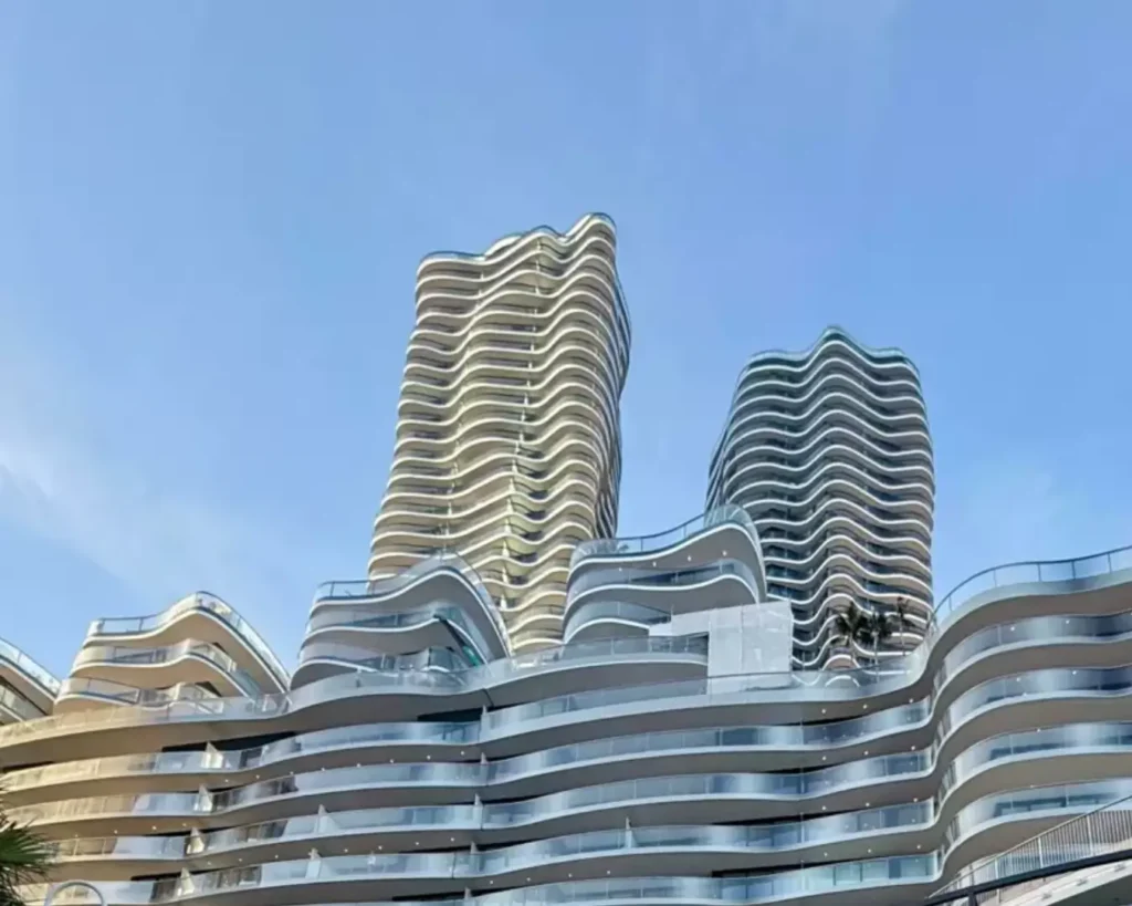 The towers of the Testimonio II towers and the Bay House complex in Monaco