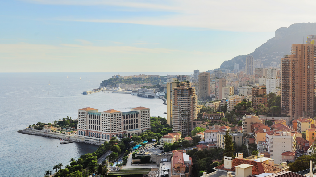 An aerial image of Monaco