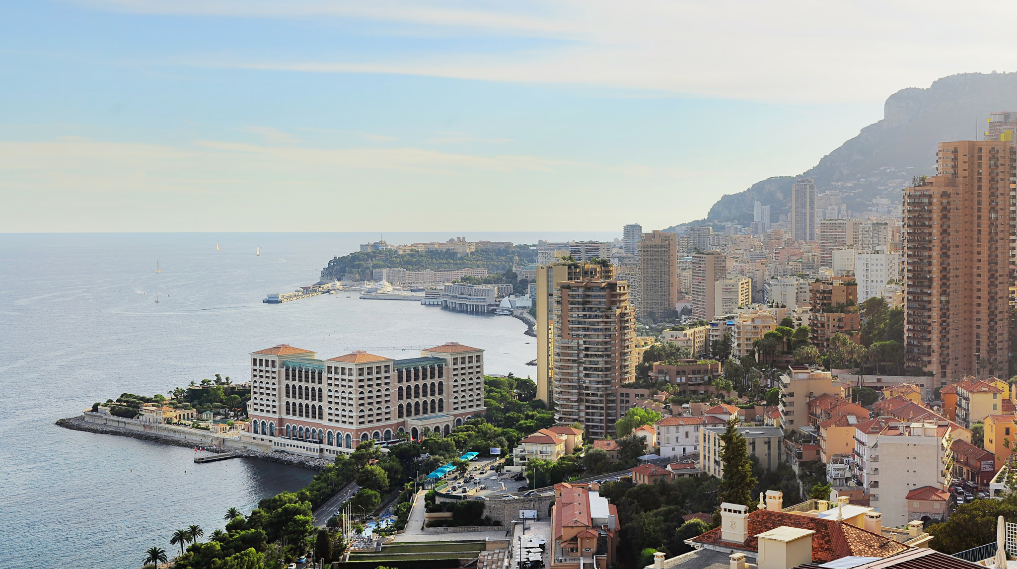 An aerial image of Monaco