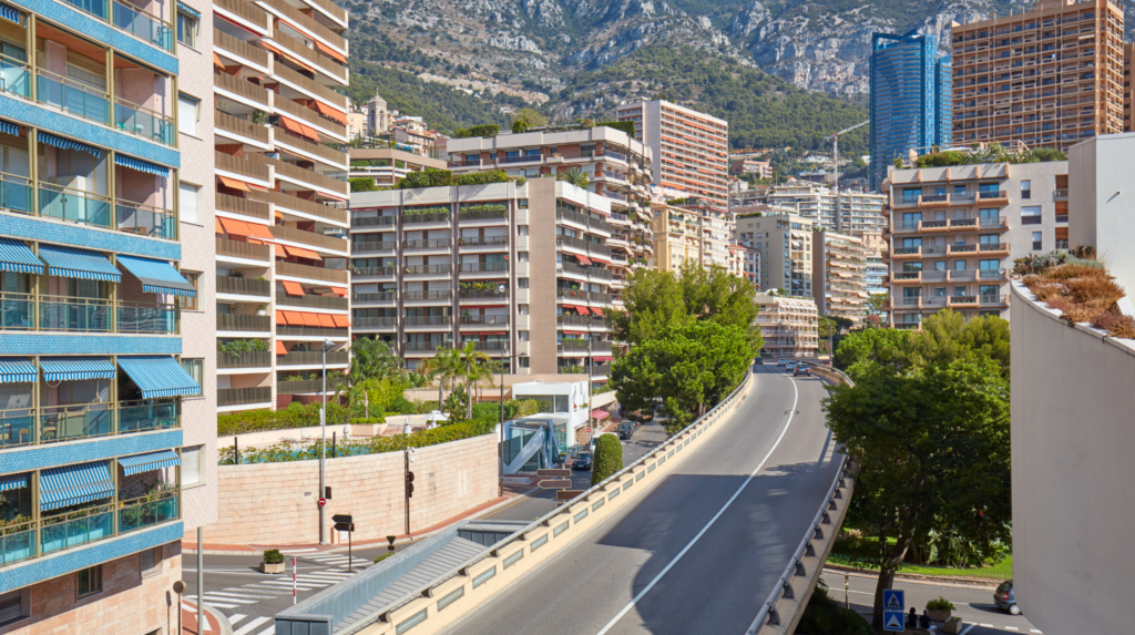 Boulvard du Larvotto, a major street in Monaco's Monte-Carlo district
